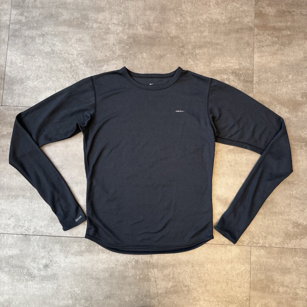 Y2K Nike Dri-Fit Thermal Long Sleeve Running Training Shirt Mini Logo Men's M